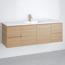 Nevada 1500mm Wall Hung Vanity with Ceramic Countertop